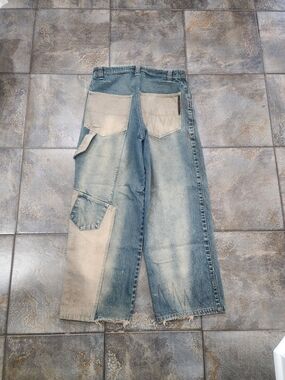 Vintage Y2K Sean John Men's 32x28 Patchwork Baggy Denim Streetwear Jeans